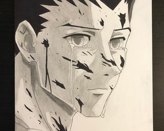 Sad Anime Boy Tears Print