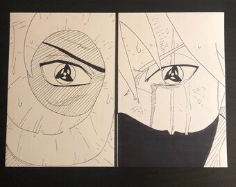 Ninja Eyes Manga Poster Print