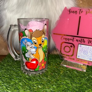 Bambi 16oz beer mug, Disney inspired Bambi mug, Bambii mug, cute gift, disney bambi mug, Mother’s Day gift,