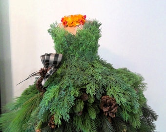 Mannequin | Dress Form Tree | Seamstress Gift | Christmas Tree | Mannequin Tree | Decorated Dress Form | Nature Lovers Gift | Centerpiece