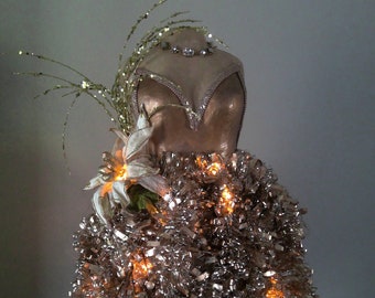 Gold Mannequin Tree Unique Christmas Tree | Christmas Centerpiece | Dress Form | Christmas Décor | Custom Colors Available