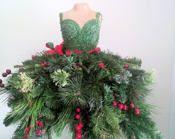Mannequin Tree Unique Christmas Tree Christmas Centerpiece Decorated