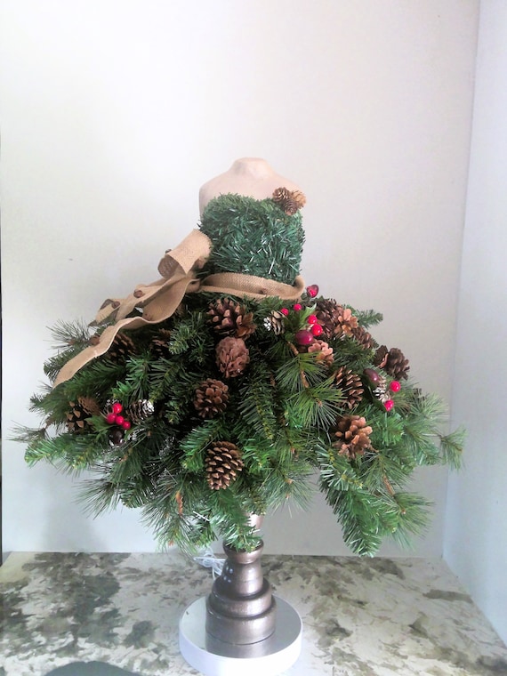 Mannequin Tree Unique Christmas Tree Christmas Centerpiece Decorated Dress  Form Nature Lovers Décor Christmas 