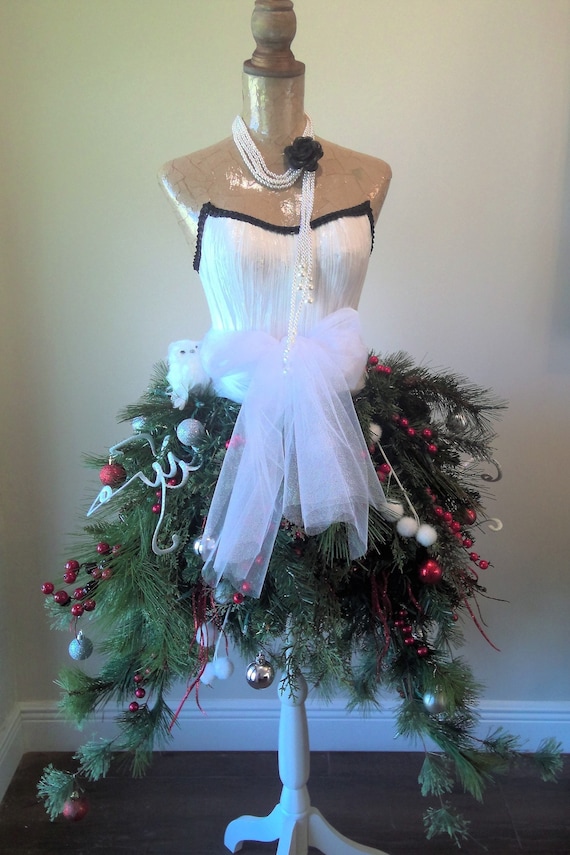 Árbol de Navidad / Forma de vestido / Árbol de maniquí - Etsy España Árbol de Navidad / Forma de vestido / Árbol de maniquí - Etsy España