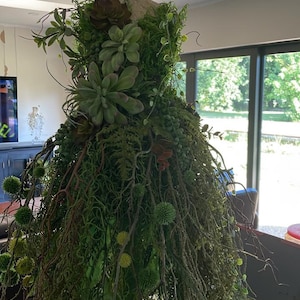 Whimsical Forest Dress Form Tree | Succulent Mannequin Tree | Decorated ...