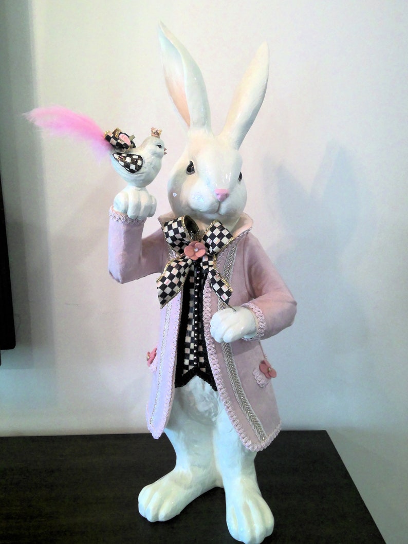 Whimsical Alice in Wonderland Inspired Easter Rabbit. Wonderland White ...