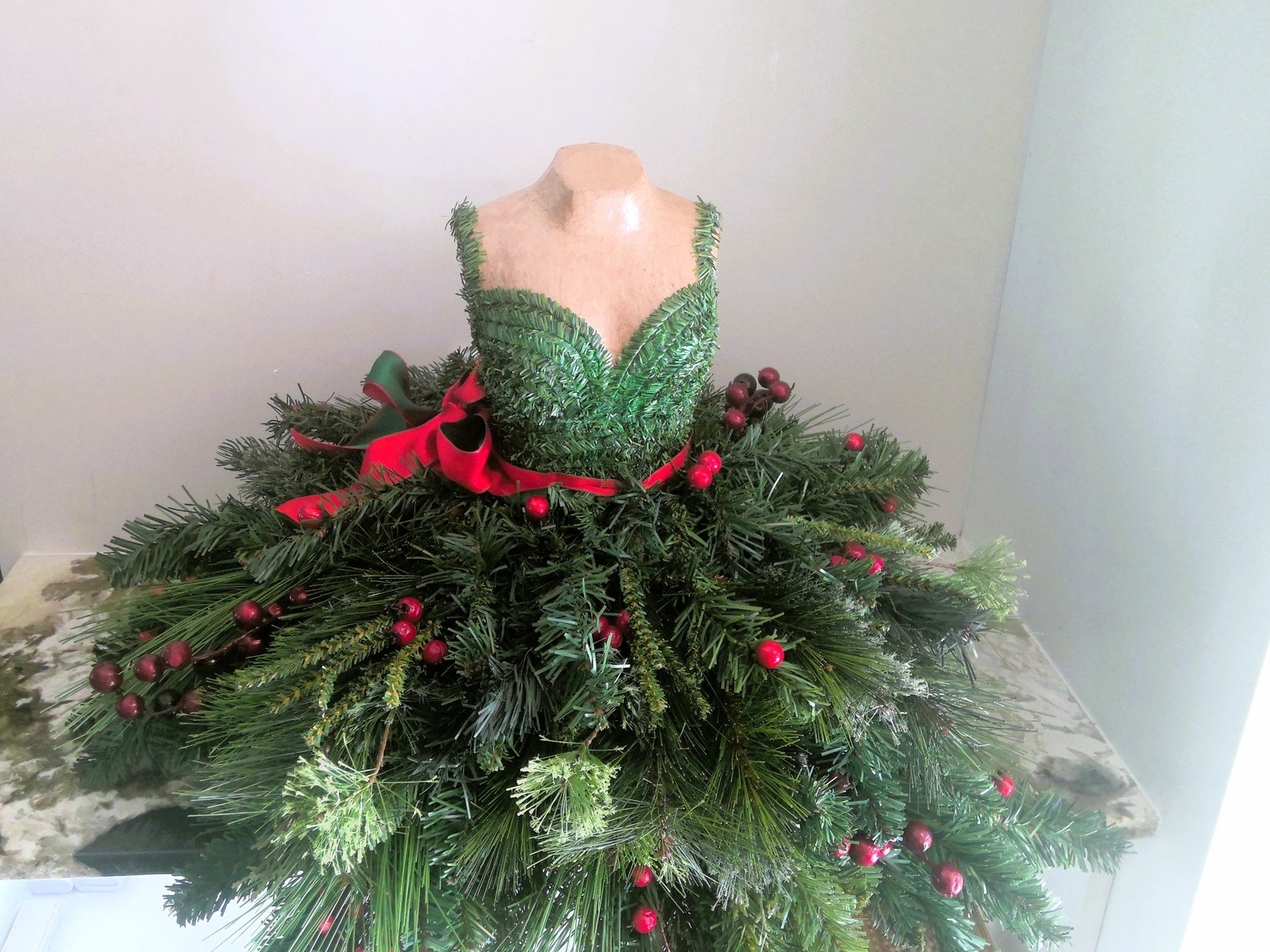 Mannequin Tree Unique Christmas Tree Christmas Centerpiece Etsy