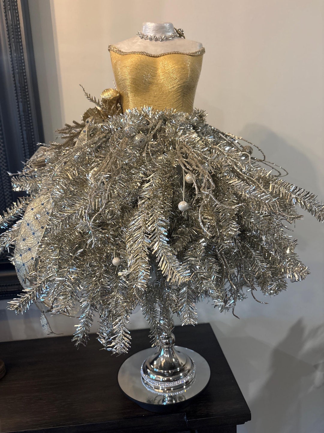 gold christmas tree dress Bling Form | Gold Mannequin Tree | Mannequin | Christmas Centerpiece | Gold Christmas Tree *CUSTOM made mannequin/ dress