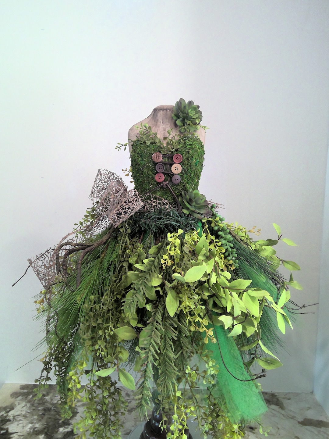 Forest Goddess Mannequin Dress Form Tree Dress Form Decor Mannequin Tree Decorated Dress Form