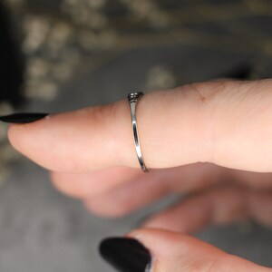 Mond Ring Edelstahl Mondphasen Schmuck Mond Schmuck Silber Dezenter Ring Silberner Ring image 7