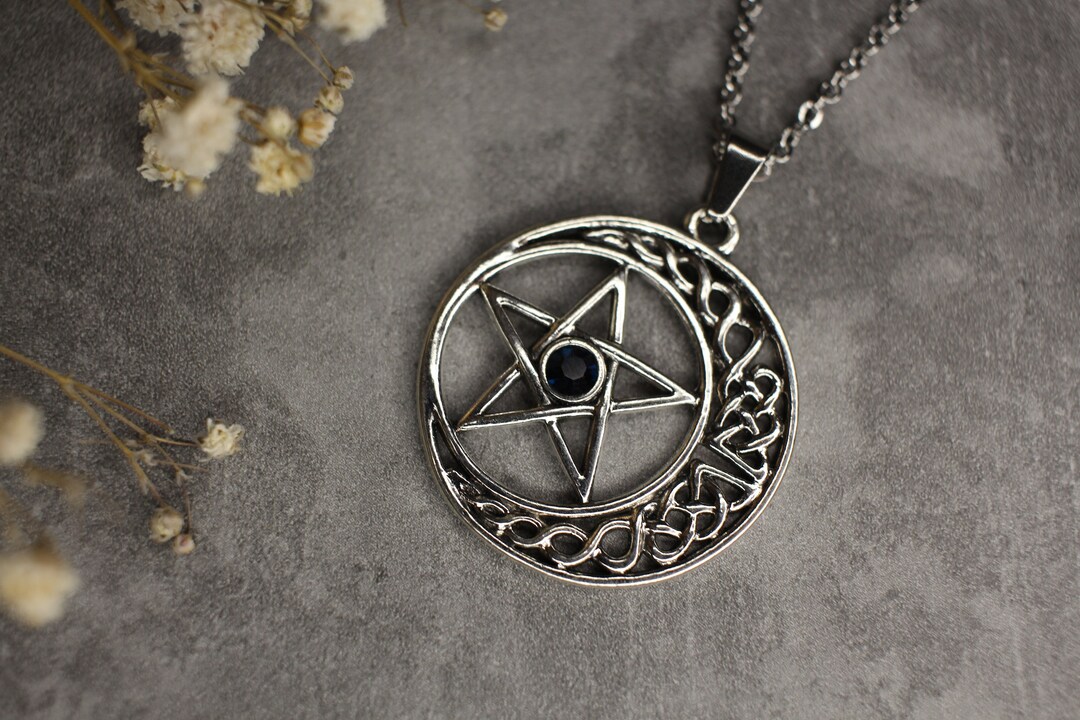 YingMengZhiGe Gothic Halskette - Sonne Mond Amethyst Layer-Kette