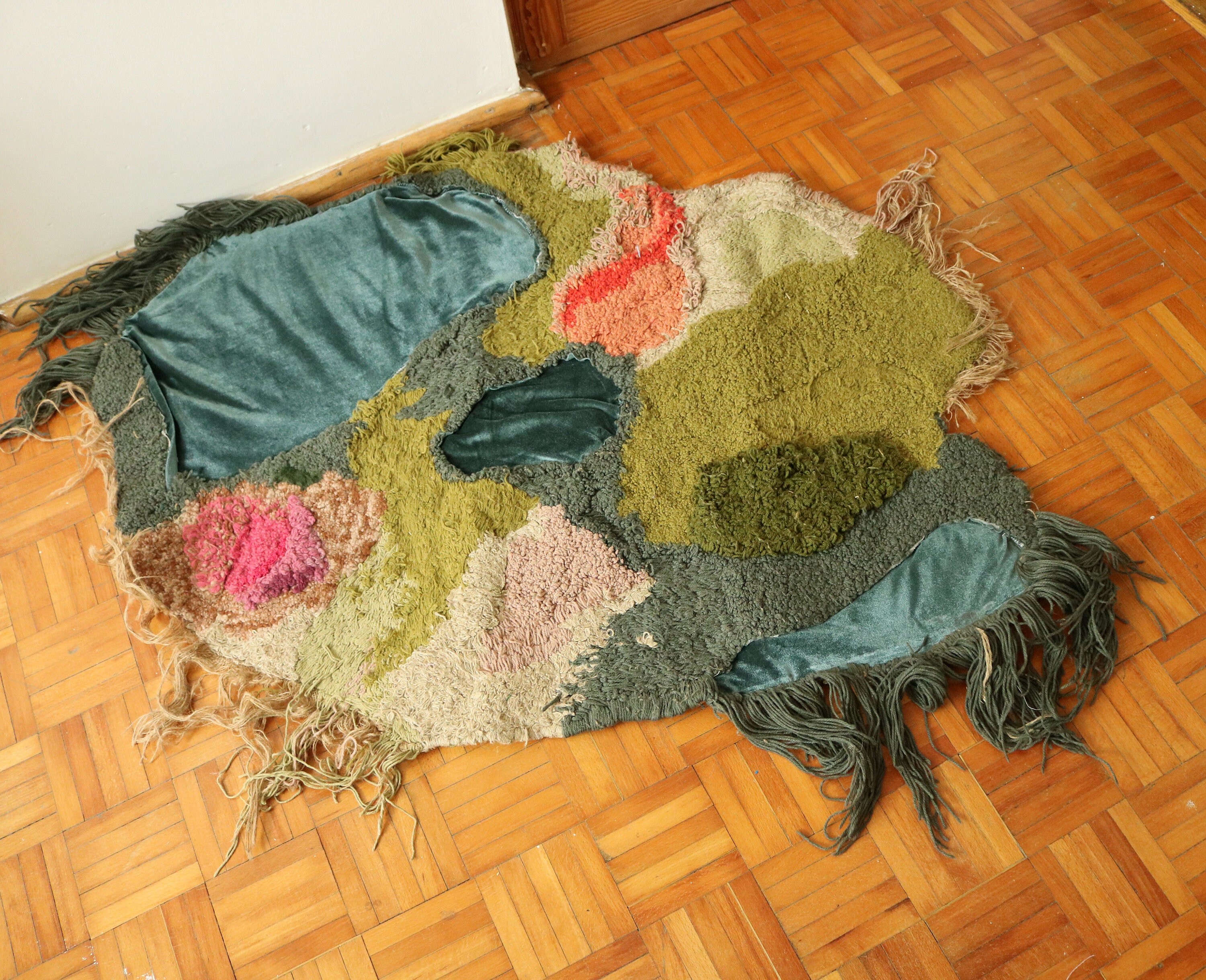 Sewed Rug Punched Needle and Sewed Rug - Etsy