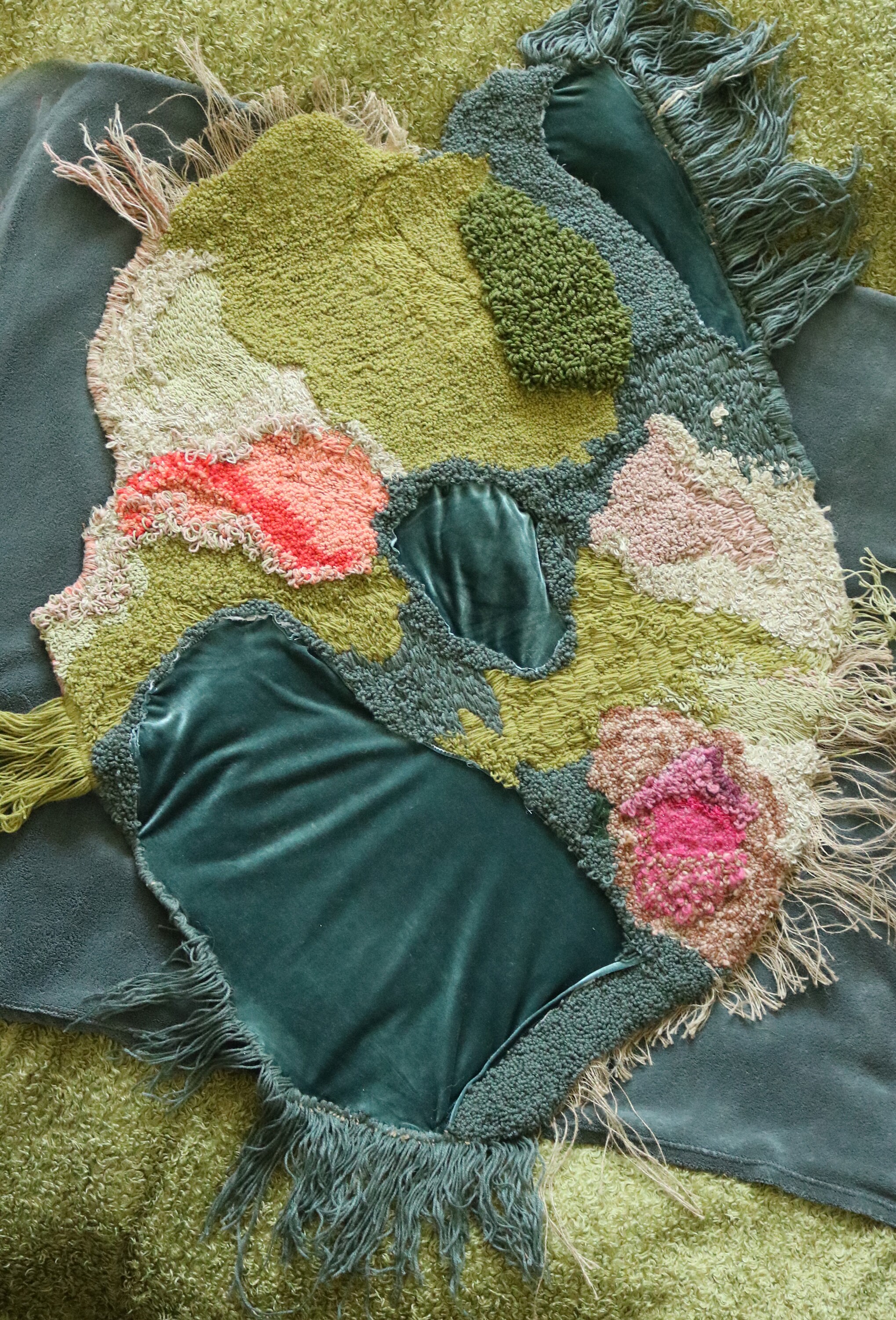Sewed Rug Punched Needle and Sewed Rug - Etsy