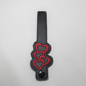 3 Heart Wallet Tab o Book Mark / Add-On / Purse Pal Tab / Petite Tote Tab Snack