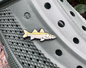 Snook Shoe Charm – Fishing Charm Compatible With Croc and Clog Shoes, Angler Gift for Outdoorsmen & Fishermen