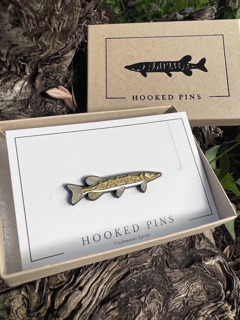 Pike Active Pin Northern Pike Enamel Pin – Fishing Lapel Pin With Gift Box, Northern ...
