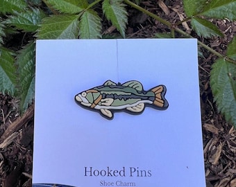 Largemouth Bass-schoenbedel – visserijbedel compatibel met krokodillen- en klompschoenen, visserscadeau voor buitenmensen en vissers