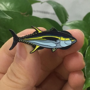 Tonno pinna gialla - Spilla a forma di pesce con scatola regalo