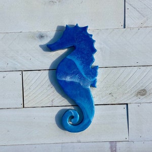 Ocean Epoxy Seahorse, Seahorse Wall Art, Resin Seahorse, Seahorse Decor, Ocean Art, Seahorse Wall Decor, Beach Decor, Coastal Decor