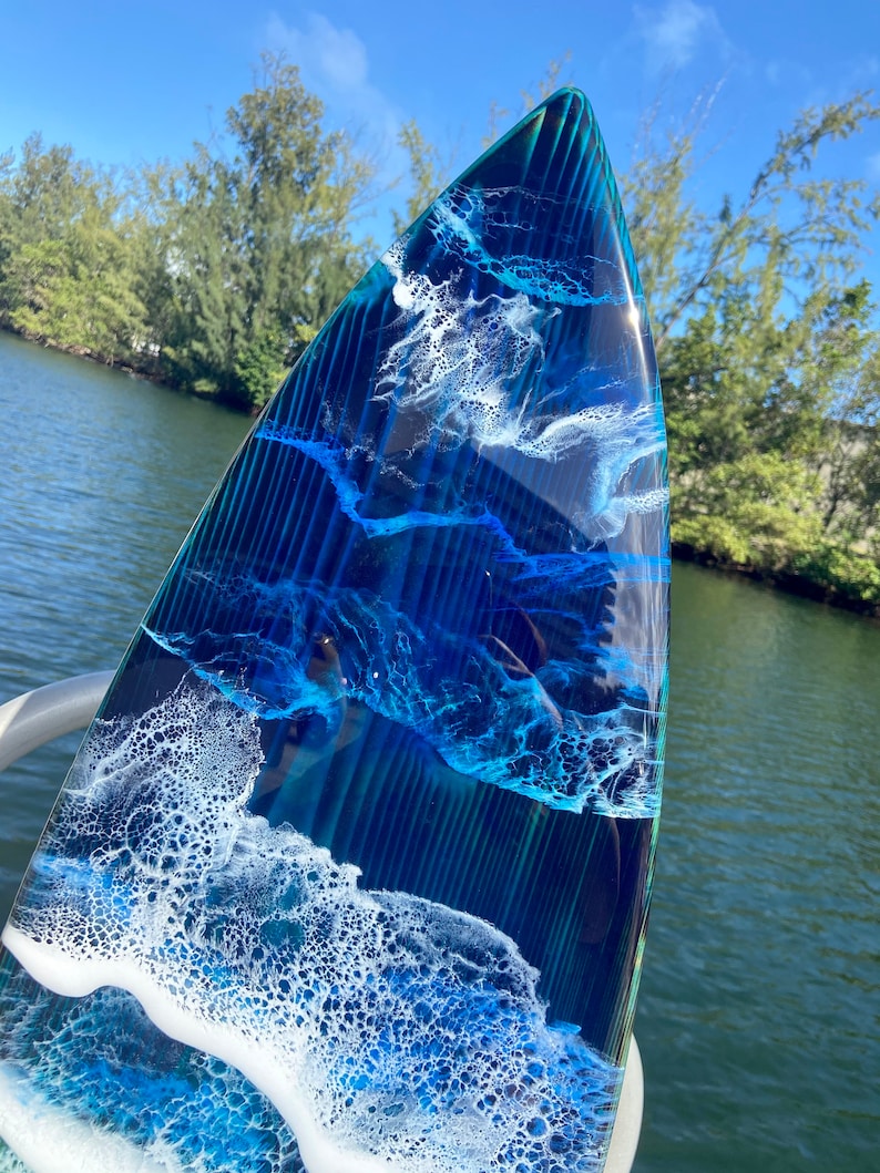 Made to Order Large Surfboard With Epoxy Resin Ocean Waves Etsy