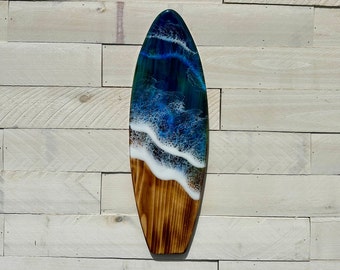 Made to Order Surfboard with Epoxy Resin Ocean Waves, Surfboard Wall Decor, Surfboard Art, Ocean Art, Surfer Gift
