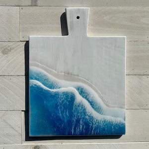 Ocean Wave Epoxy Cutting Board, Charcuterie Board, Cheese Board, Kitchen Decor, Beach Decor, Coastal Decor