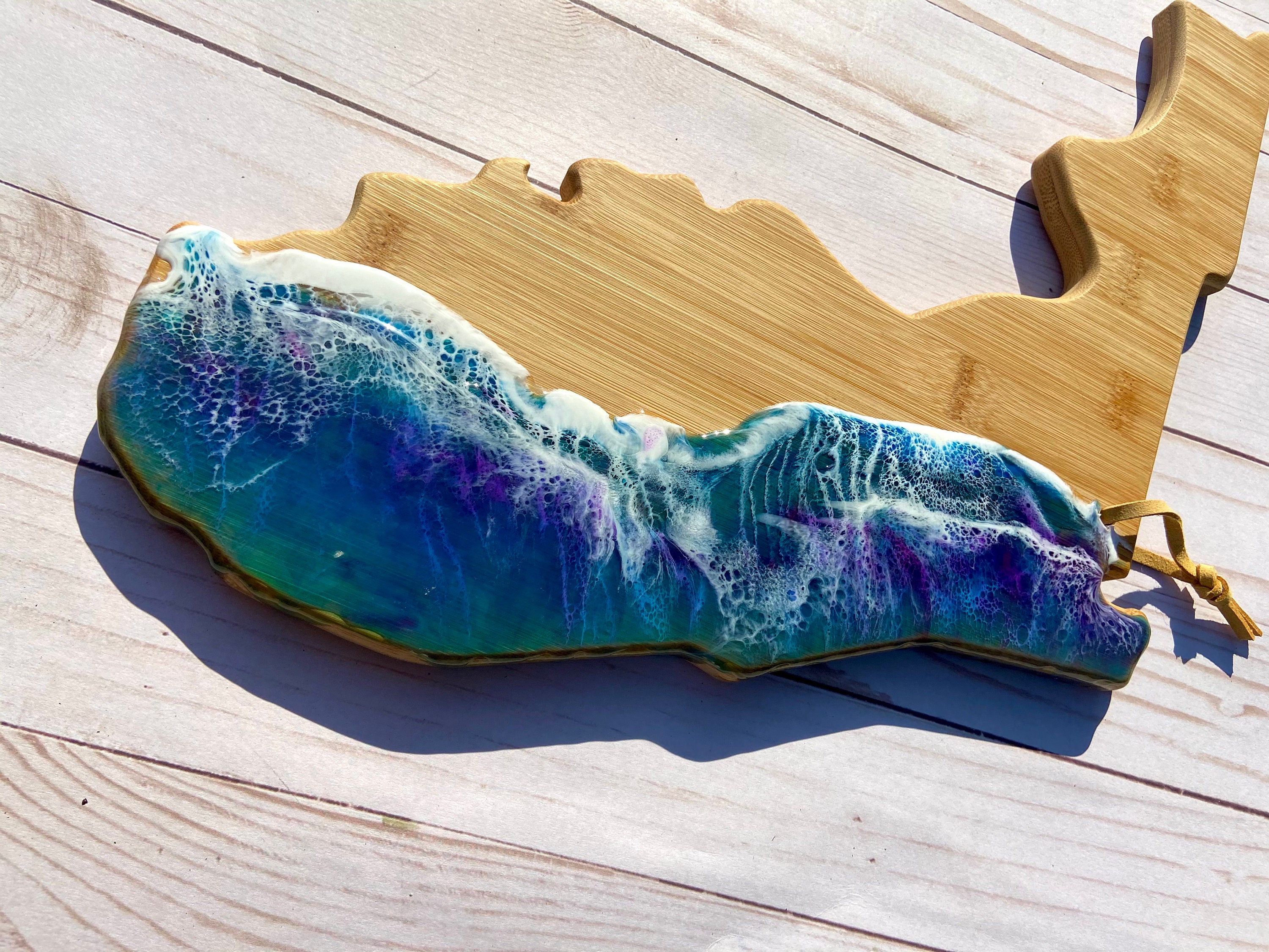 Florida Ocean Wave Epoxy Cutting Boards Charcuterie Boards Etsy