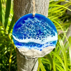 Epoxy Ozean Ornament: Fort Myers Beach Sand Decor