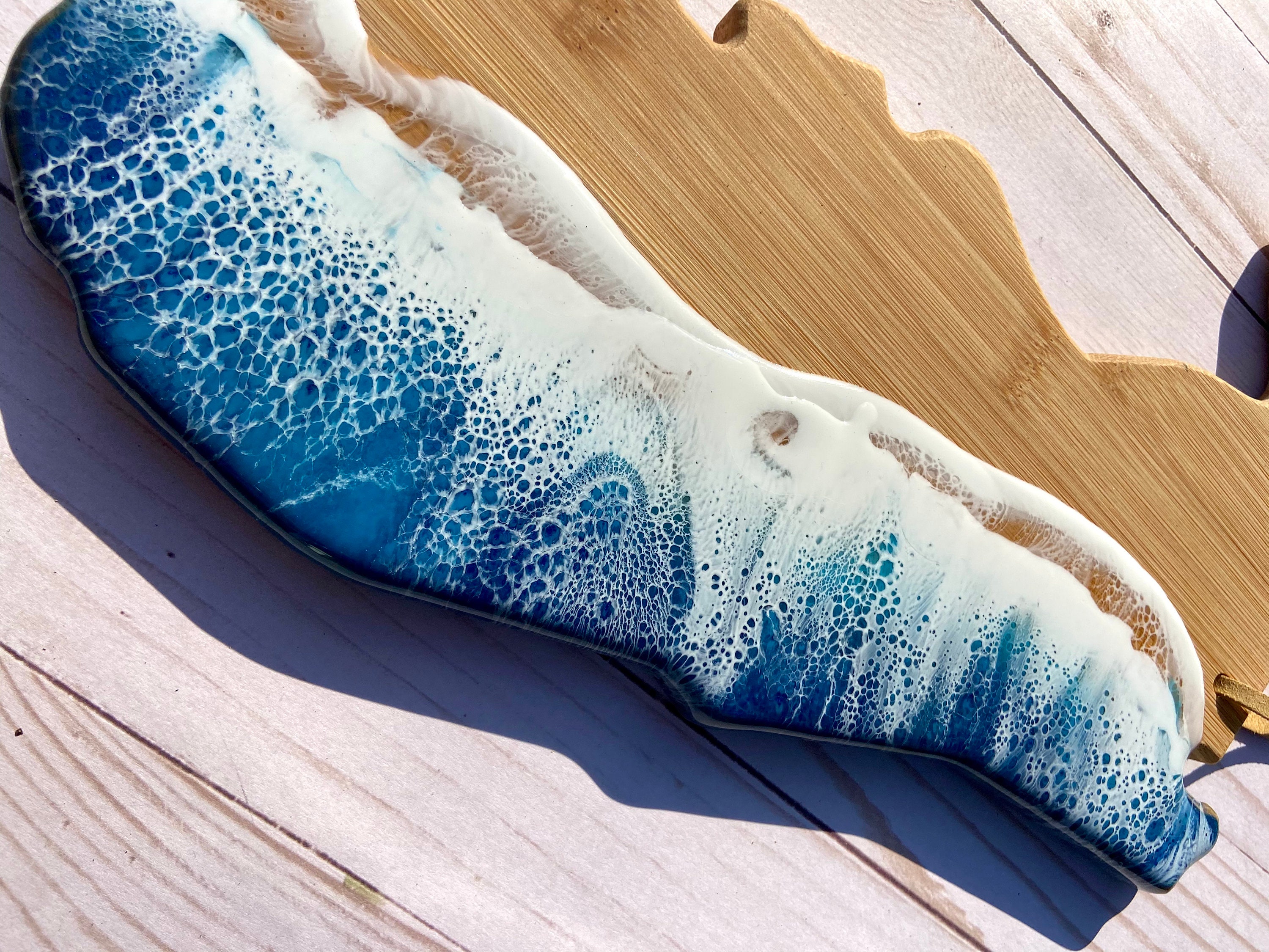Florida Ocean Wave Epoxy Cutting Boards Charcuterie Boards Etsy