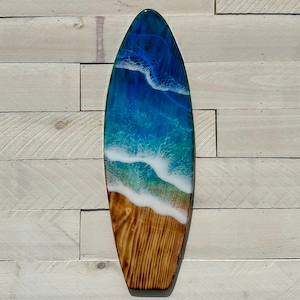 Made to Order Surfboard with Epoxy Resin Ocean Waves, Surfboard Wall Decor, Surfboard Art, Ocean Art, Surfer Gift