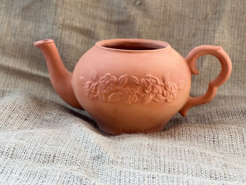 Terracotta Teapot 3 1/2 X 4 1/2 Etsy