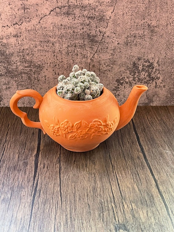 Terracotta Teapot 3 1/2 x 4 1/2 Etsy