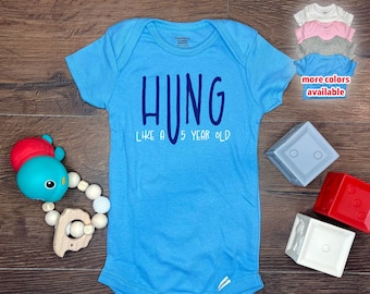 Hung Like A 5 Year Old Onesie. Funny Offensive Vulgar Baby Bodysuit Etsy UK