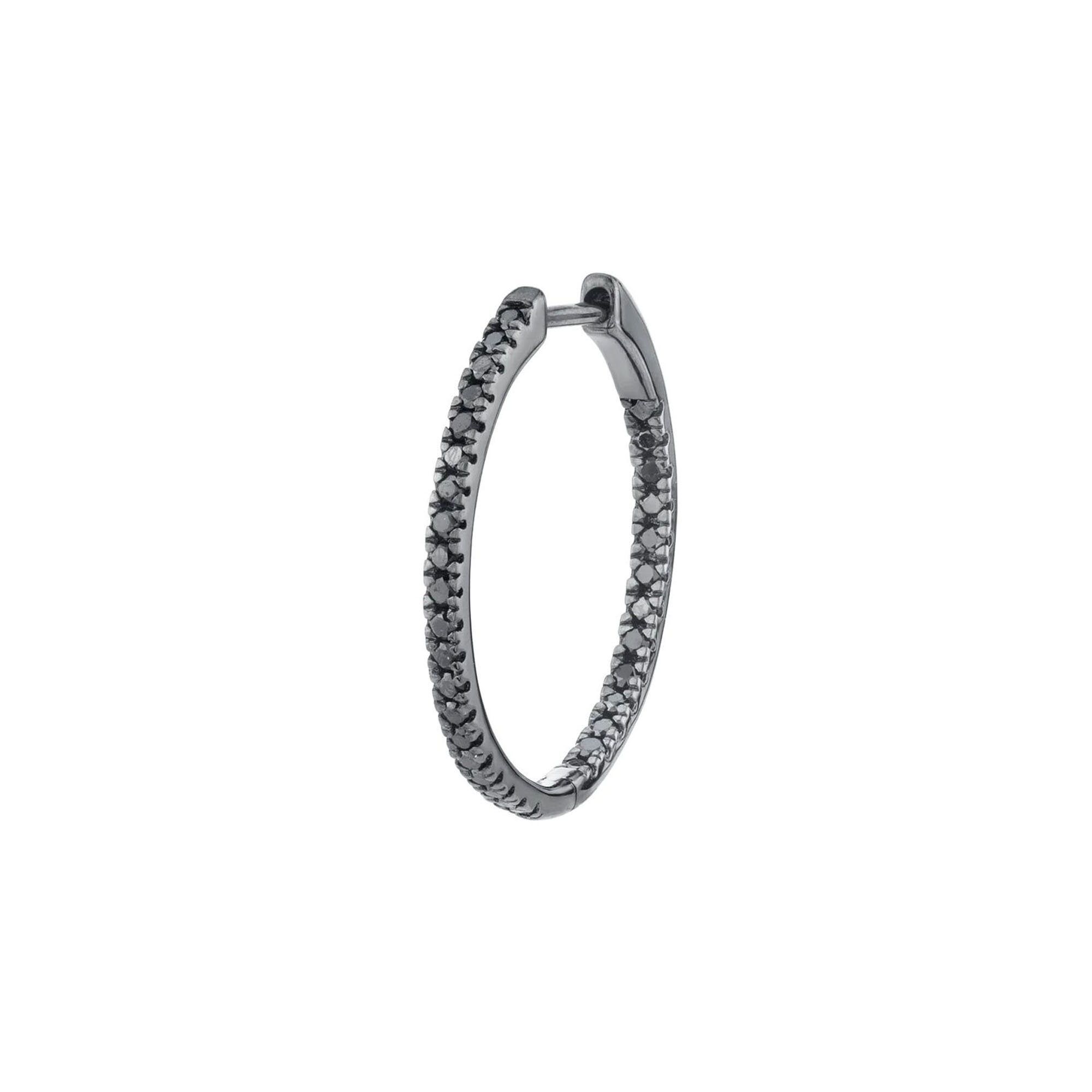 Black online diamond hoops