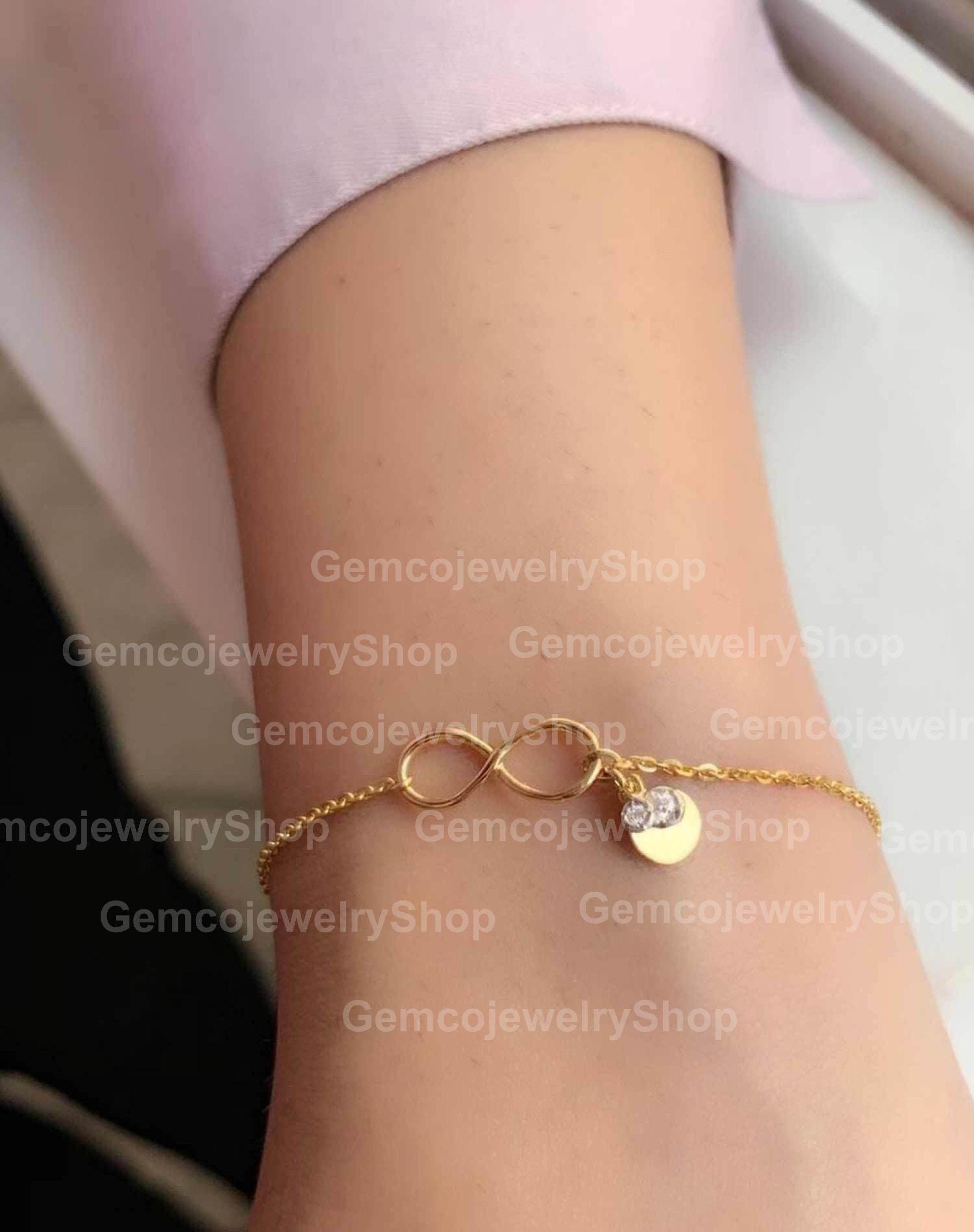 Infinity bracelet 18k gold discount