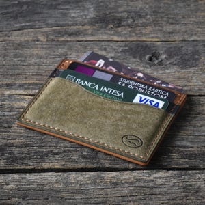 CH5- Minimalistischer Kartenhalter aus Pueblo Leder