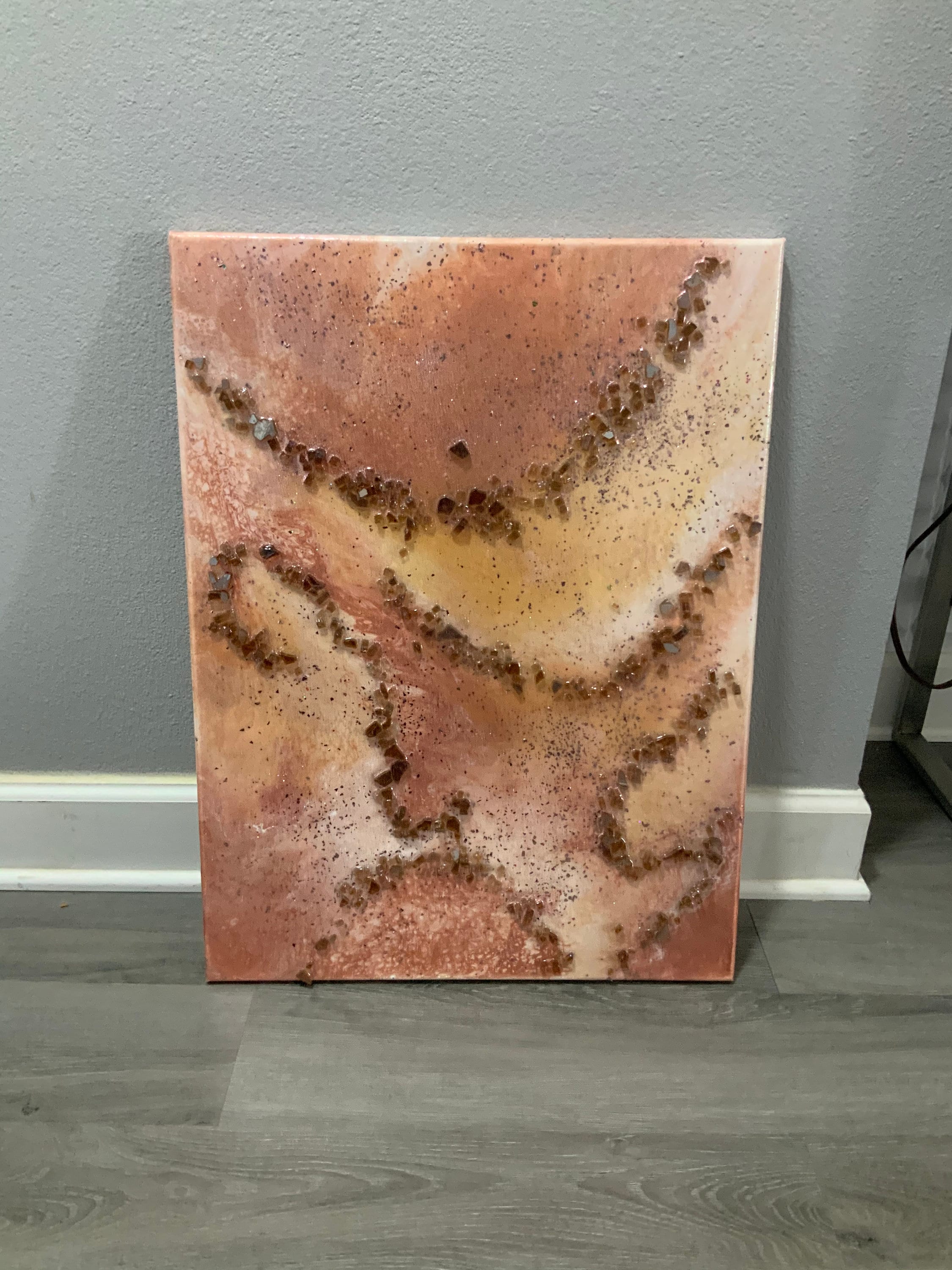 Rose gold dreams abstract painting Etsy