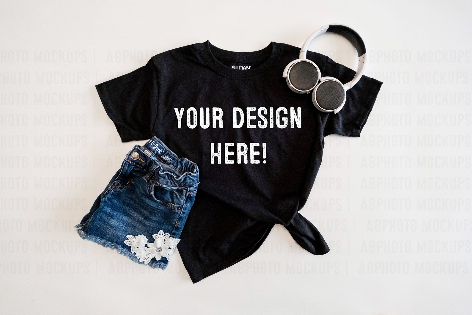 Download Kid's Gildan Tshirt Mockup Bundle Youth t-shirt mockup | Etsy