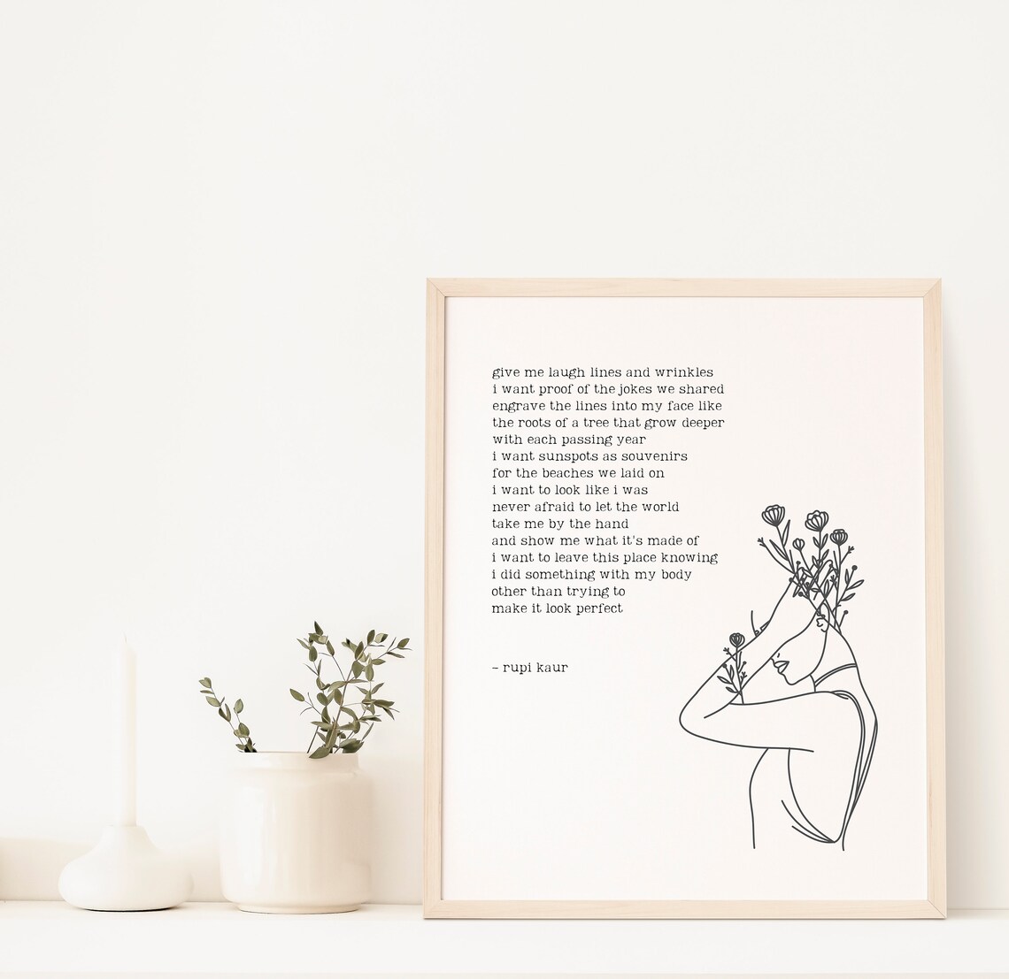 LAUGH Lines and Wrinkles Rupi Kaur Inspirational Wall Art - Etsy