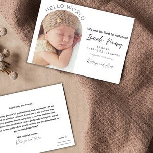 Modèle personnalisable de carte postale de faire-part de naissance - bienvenue notre petit miracle !
