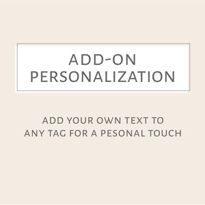 Add-on personalization | tag or handout personalization