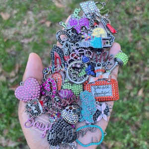 Black Colorful Bling Charms for Bracelets - Rhinestone Charms, Charm Bracelet, Wholesale Charms, Charm Vendor