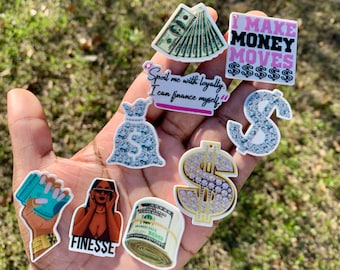 9 Piece Money Planar Charm Set, Flatback Resin Charm DIY Shoe Charm, Charm Bracelet, Cash, Money  Charms,