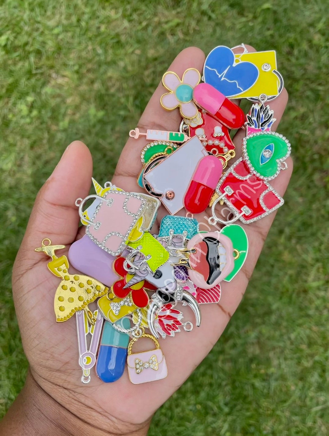 Small Colorful Mixed Charms Bulk 10,25, or 50, Bulk Charms, Charm ...