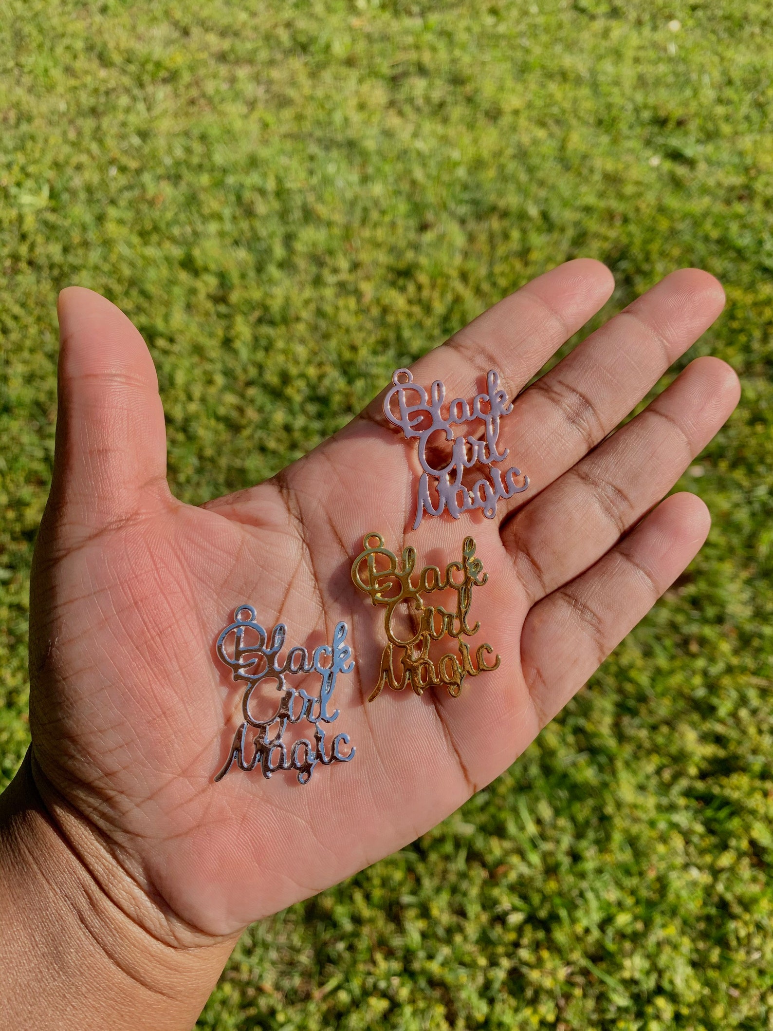 Black Girl Magic Charms Rose Gold Gold Silver Charm Bracelet Etsy