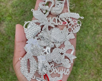 SILVER Charms for Bracelets, Bling Charms, Bulk of Charms, Wholesale Charms, Bracelet Charms, Bangle Charms