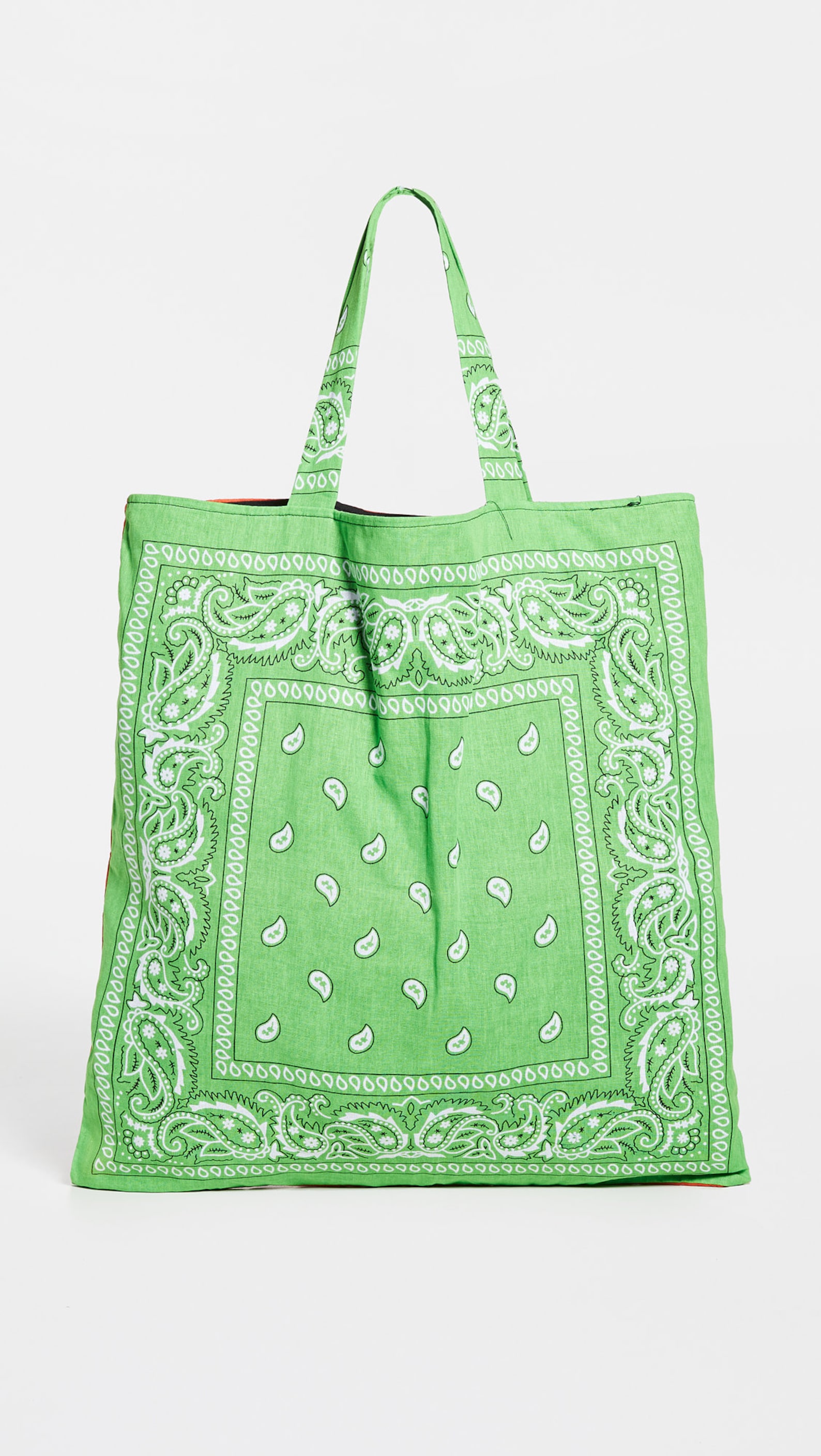 Summer Two Color Bandana Tote Bag in 100 Cotton Bandana Fabric