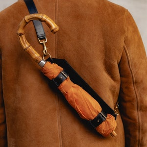 Umbrella Sling / Umbrella Carrier / Leather Umbrella Shoulder Holder / Umbrella Holster / Holster Accessory / Unique Handmade Gift