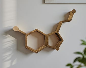 Serotonin / Happiness / Molecule Art / Wall Art