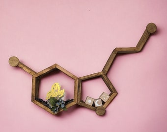 Serotonin / Happiness / Molecule Art / Wall Art